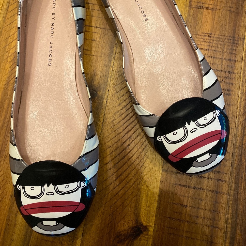 Marc by Marc Jacobs Miss Marc Flats white/gray
